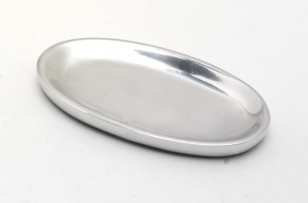 Teller oval 12x6 cm poliert