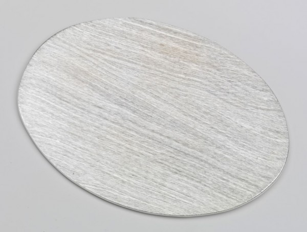 Teller oval Alu silber 17x12 cm
