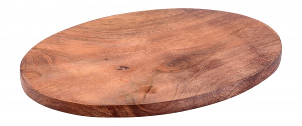 Teller Holz dunkel oval 17x12 cm