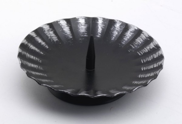 Eisen-Kerzenhalter schwarz H 11 cm