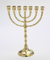 Menora H 25 cm gold Menora H 25 cm gold