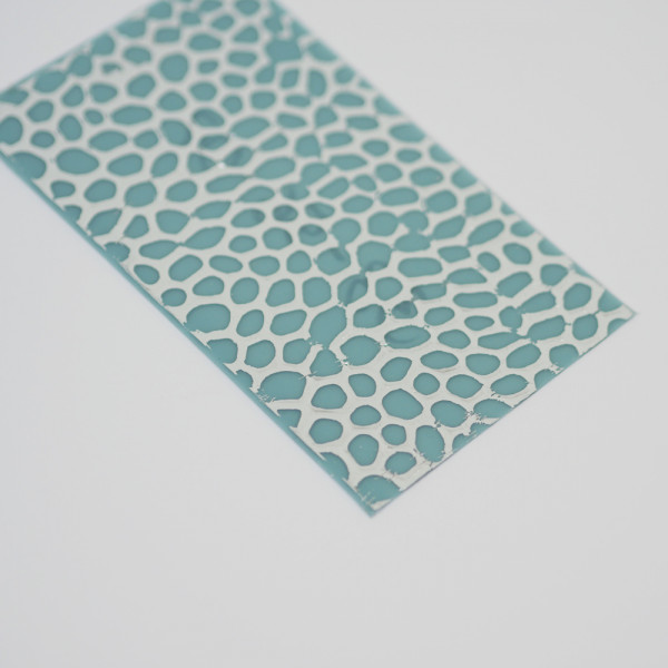 Geprägte Wachsplatten für Kerzen – türkis/transparent