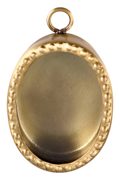 Wand-Reliquiar oval Perlrand H 6,5 cm