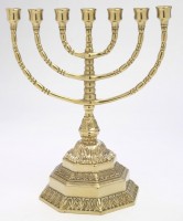 Menora H 35 cm gold Menora H 35 cm gold