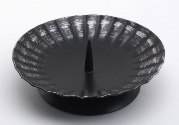 Eisen-Kerzenhalter schwarz H 12 cm