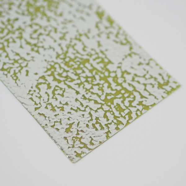 Geprägte Wachsplatten für Kerzen – silber/grün