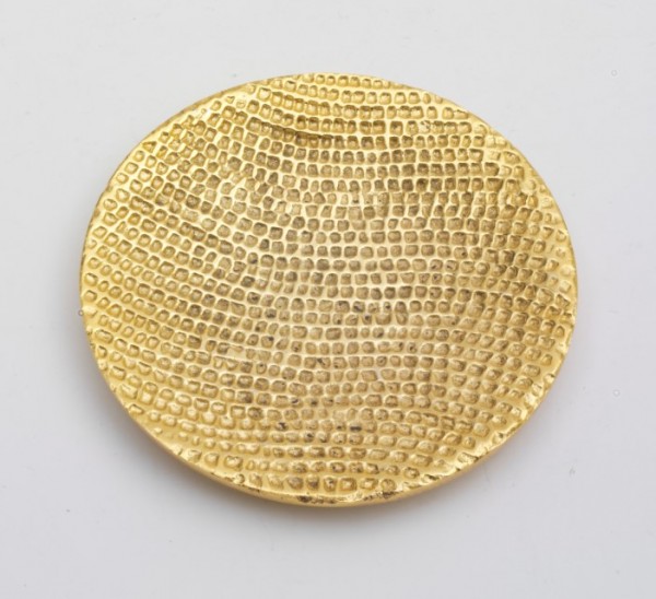 Kerzenteller Alu goldoptik D 12 cm