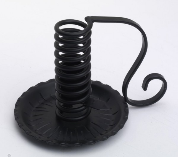 Spiral-Leuchter schwarz H 12 cm