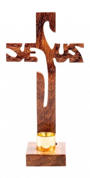Standkreuz "Jesus" H 19 cm